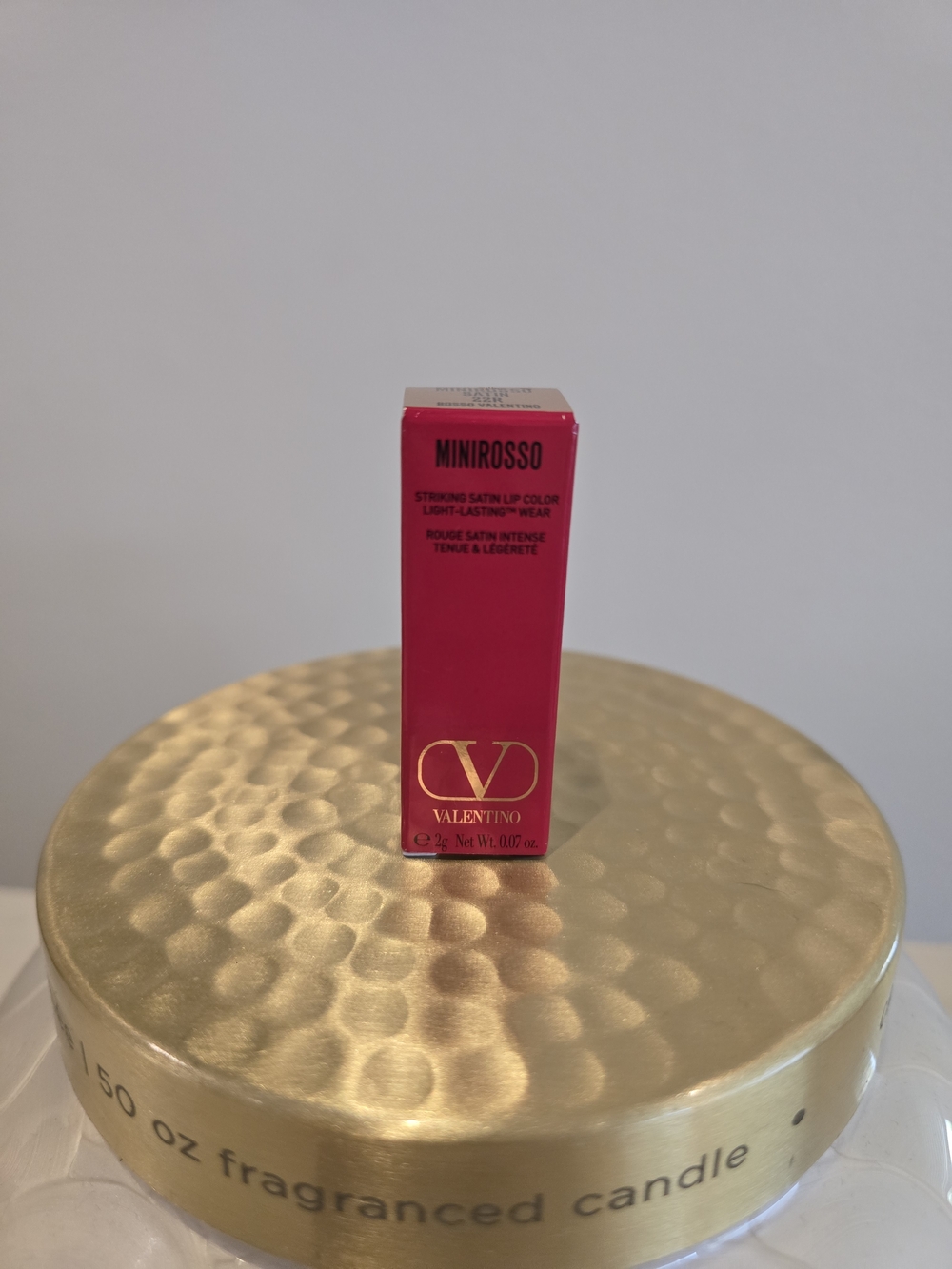 Valentino Minirosso Striking Satin  Color in shade 22R "Rosso Valentino"